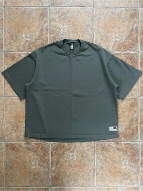 GRAHAME BIG TEE - DARK SAGE HEAVYWEIGHT COTTON JERSEY